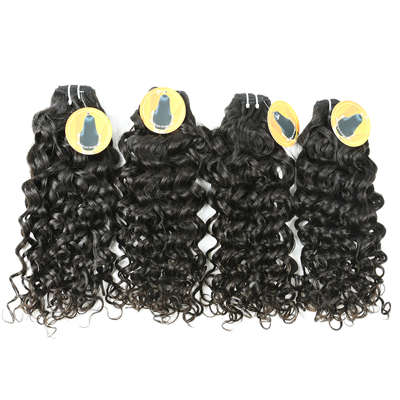 #1b Indian Raw  Hair Weft italy curly