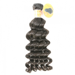 #1b Raw Peruvian Hair Weft deep wave