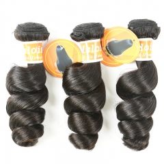 #1b Peruvian Raw  Hair Weft loose wave