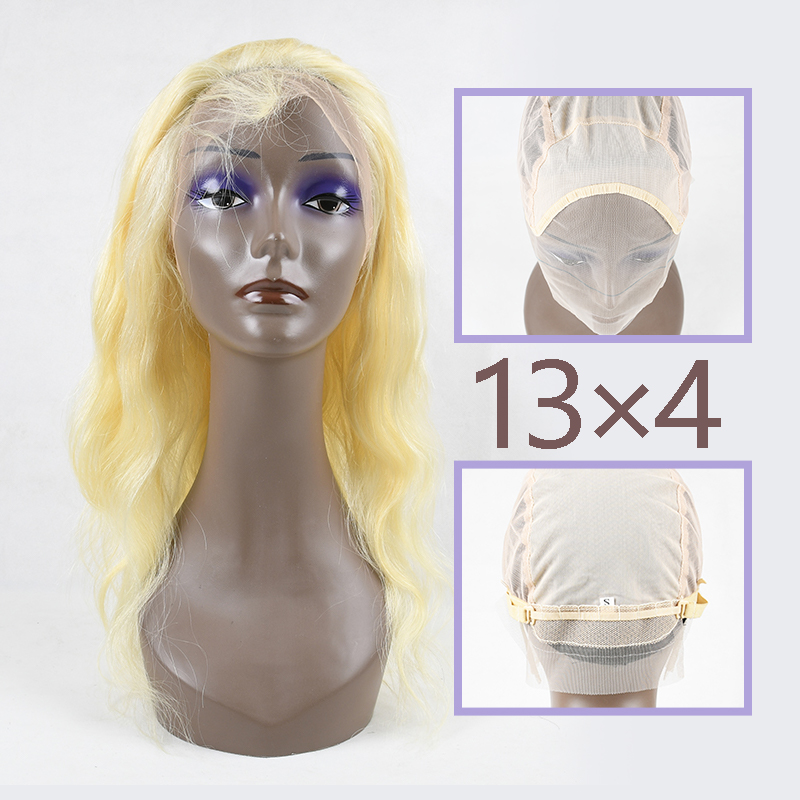 #613 Blonde European Virgin Hair 13x4 Frontal Wig body wave