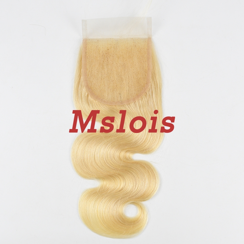 Blonde #613 Virgin European Human Hair 4X4 Lace Frontal Body Wave