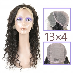 Natural #1b Indian Virgin Hair 13x4 frontal wig indian curly