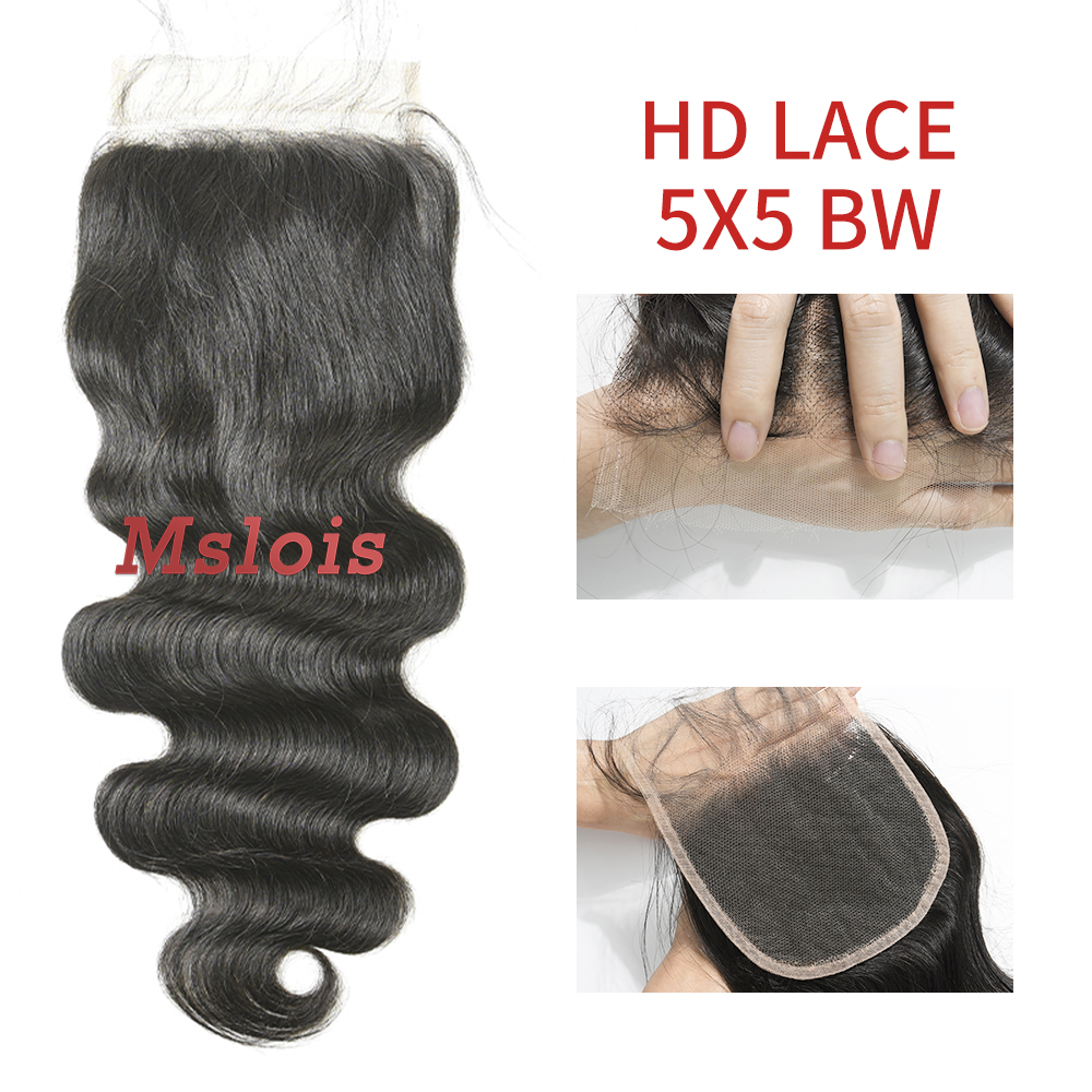 HD Lace Virgin Human Hair Body Wave 5×5 Lace Closure