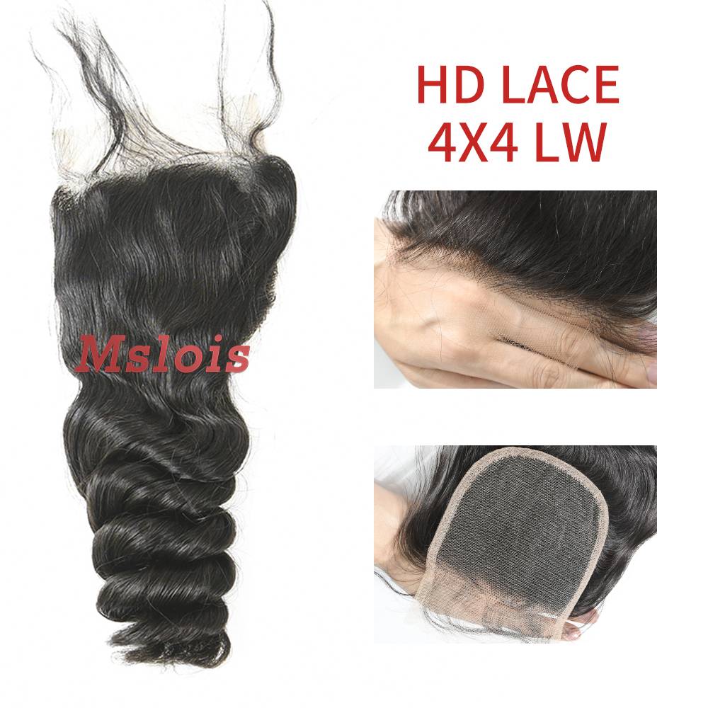 HD Lace Virgin Human Hair Loose Wave 4x4 Lace Closure