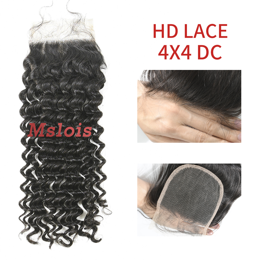 HD Lace Virgin Human Hair Deep Curly 4x4 Lace Closure