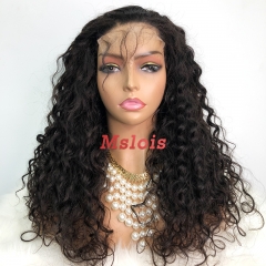 Natural #1b Brazilian Virgin Human Hair 5×5 closure wig Italian Curly
