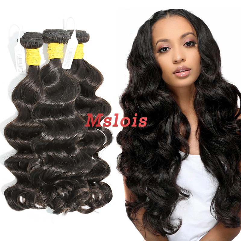 #1b Brazilian Raw Human Hair Weft ocean wave