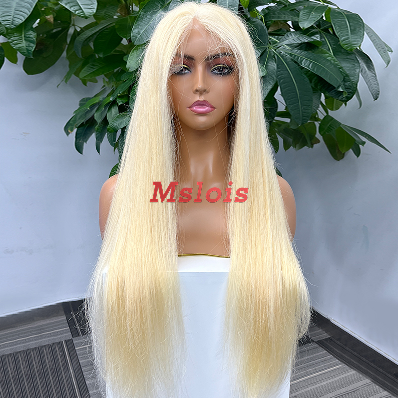 #613 Blonde European Virgin Human Hair HD 13×6 frontal wig Straight