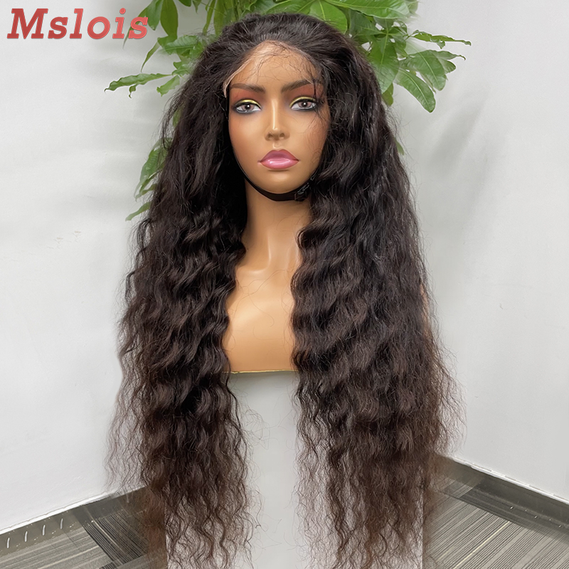 Natural #1b Brazilian Virgin Human Hair 5×5 closure wig Indian Wave