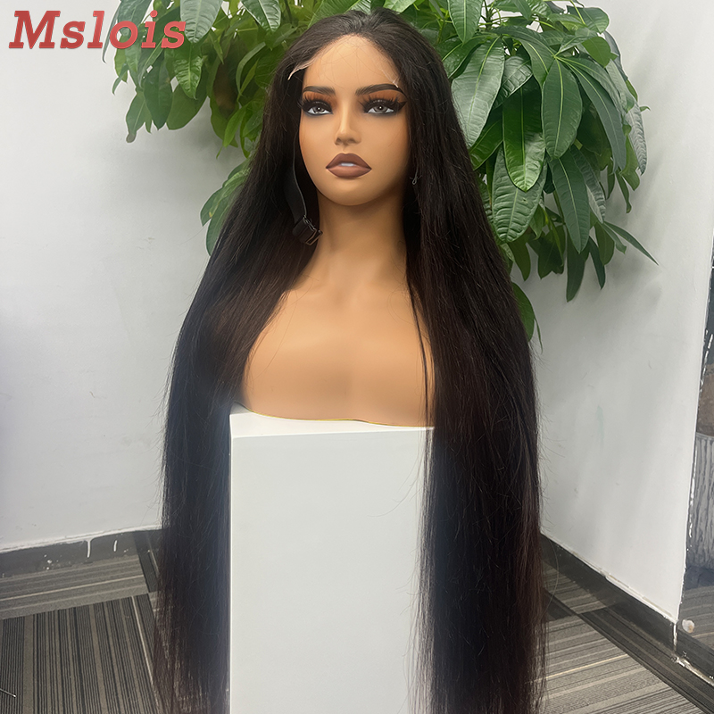 #1b Brazilian Raw Human Hair 5x5 closure wig straight