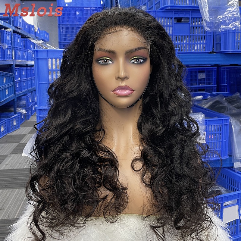 Natural #1b Brazilian Virgin Human Hair 5×5 closure wig Loose Wave