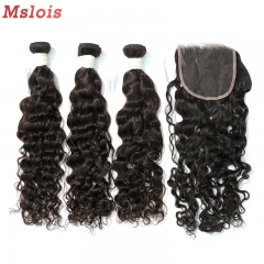 Virgin Indian Curly 18 20 22 Inch And 5x5 HD Lace 20 Inch  Free Shipping