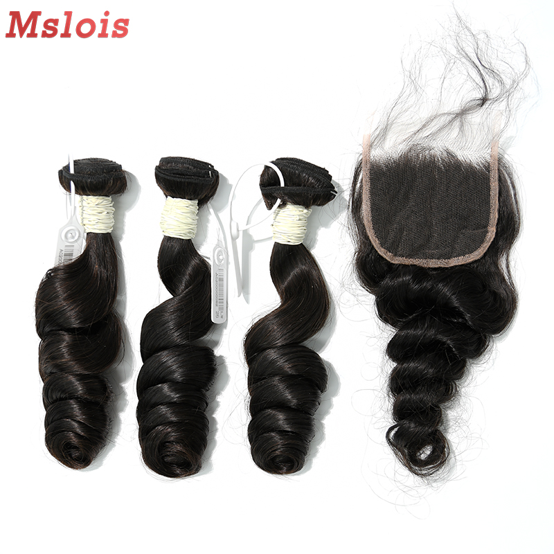 Virgin Loose Wave 16 18 20 Inch And 4x4 HD Lace 18 Inch  Free Shipping