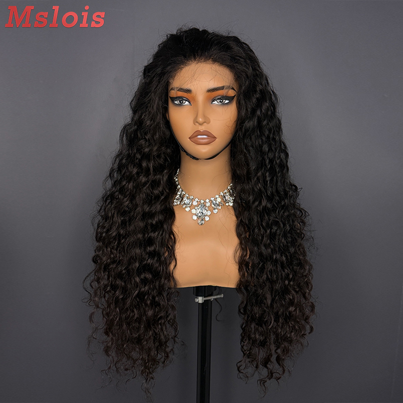 #1b Brazilian Raw Human Hair 4x4 closure wig indian curly